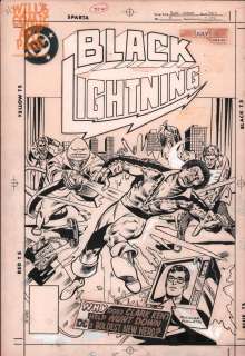 Rich Buckler Vince Colletta - Black Lightning #3 Cover (Dc, 1977) Vs Tobias Whale & Clark Kent