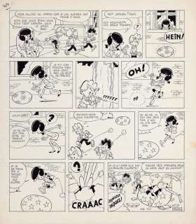 Greg | Fleurette, planche à l’encre de Chine pour le… | Millon