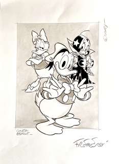 ANDREA FRECCERO - Original illustration for cover Egmont. Cm. 25x35. Signed. Mint. Code 1188.