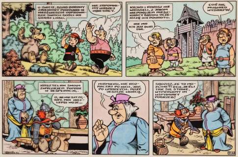 Janusz Christa (1934 - 2008) | Janusz Christa | "Kajko i Kokosz. Dzień Śmiechały", diapozytyw i blaudruk nr 7A, 1983 | Desa Unicum