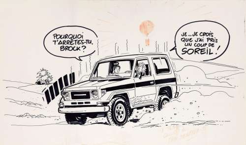 Denayer | Les Casseurs, illustration sur carton à la mine… | AZ auction