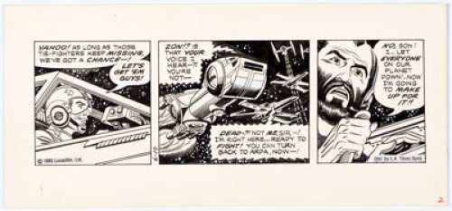 Russ Manning Studio Star Wars Daily Comic Strip Original Art dated 6-10-80 (LA Times, 1980). The last major - | Heritage