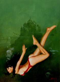 Enric (Enrique Torres-Prat) Vampirella #103 Cover Recreation Painting Original Art (undated).  Legendary - | Heritage
