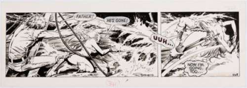Enrique Badia Romero Axa #268 Daily Comic Strip Original Art dated 5-30-79 (The Sun, 1979). Tragedy strikes in - | Heritage