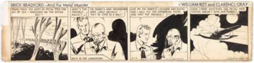 Clarence Gray Brick Bradford Daily Comic Strip Original Art dated 11-11-39 (King Features Syndicate, 1939). - | Heritage