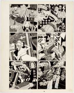 Michael McMillan - Partial Underground Comix Story Page 25-26 Original Art (c. 1970s). Two surreal pages by Art - | Heritage