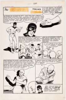 John Rosenberger Adventures of the Jaguar #12 Page 25 Original Art (Archie, 1963). The Black Hood teaches - | Heritage