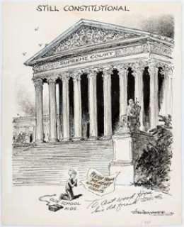 Vaughn Shoemaker - Editorial Cartoon Illustration Original Art (Chicago’s American, 1963). Vaughn Shoemaker - | Heritage