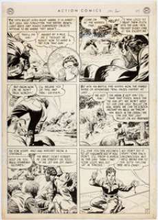 Dan Barry Action Comics #150 "Six Slugs for the Vigilante" Story Page 7 Original Art (DC, 1950). - | Heritage