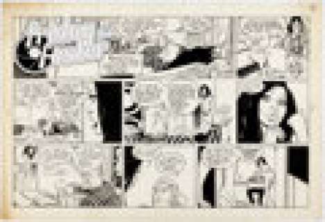 Jorge Longaron Friday Foster Sunday Comic Strip Original Art dated 5-6-73 (Chicago Tribune, 1973). Shawn gets - | Heritage