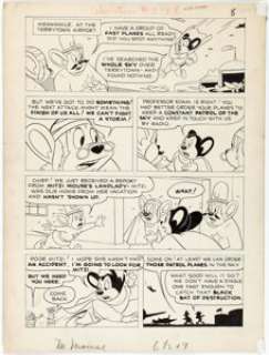Adventures of Mighty Mouse #3 Story Page 8 Original Art (St. John, 1952). Paul Terry‘s cartoon factory struck -