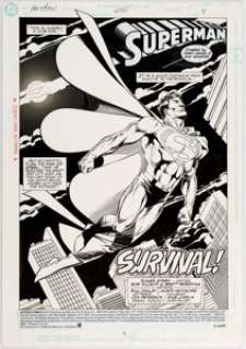 Bob McLeod and Brett Breeding Action Comics #655 Story Page 1 Original Art (DC, 1990). The - | Heritage