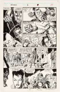 Mark Bagley and Al Williamson New Warriors #2 Page 23 Original Art (Marvel, 1990). Night Thrasher’s thirst for - | Heritage