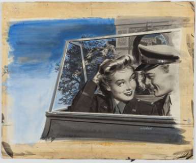 Michael Silver "Well, of all people!" Painting Original Art (c. 1940s). This WAC seems a bit wacky - | Heritage