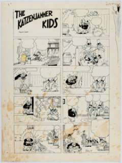 Harold Knerr (attributed) Katzenjammer Kids 1-Page Story Original Art (1938).... | Heritage