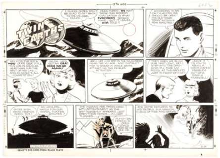 Al McWilliams Twin Earths Sunday Comic Strip Original Art dated 3-24-57 (United Feature Syndicate, 1957).... | Heritage