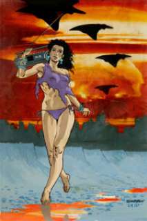 Don Simpson and Lovern Kindzierski Wasteland #2 Cover Original Art (DC Comics, 1988)....