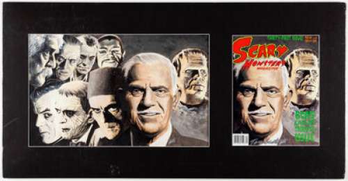 Terry Beatty Scary Monsters Magazine #31 Wraparound Cover Original Art (Druktenis Publ., 1999). ...