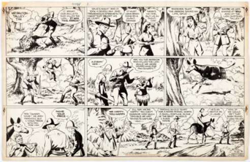 Lyman Young Tim Tyler‘s Luck Sunday Comic Strip Original Art dated 5-7-39 (King Features Syndicate, 1939)....