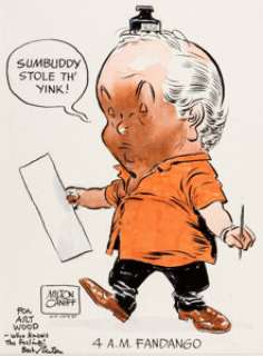 Milton Caniff Self-Caricature Original Art (1987).... | Heritage