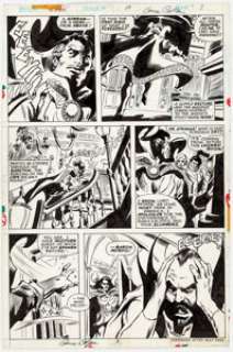 Gene Colan and Frank Chiaramonte Doctor Strange #10 and Page 3 Original Art (Marvel, 1975). Baron Mordo is revealed to -