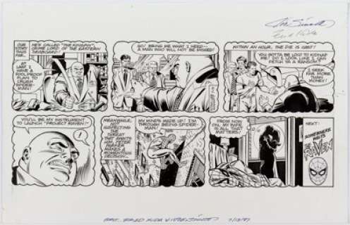 Fred Kida and Joe Sinnott The Amazing Spider-Man Sunday Comic Strip Original Art dated 7-13-97 (King Features, 199... | Heritage
