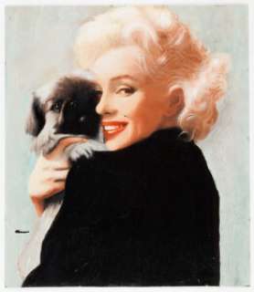 Ron Lesser - Marilyn Monroe Puppy Love Painting Original Art (undated).... | Heritage