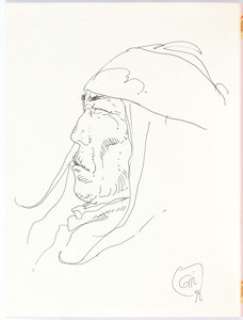 Moebius (Jean Giraud) Epic Graphic Novel: Blueberry #4 With Inside Front Cover Sketch Original Art (Marvel/Epic, 1... | Heritage