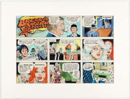 Dale Messick Brenda Starr Hand-Colored Sunday Comic Strip Original Art dated 7-20-75 (Chicago Tribune, 1975)....