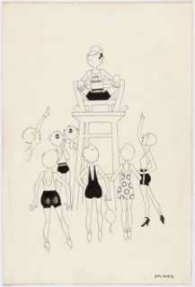 John Held Jr. Life Guard Illustration Original Art (c. 1920s).... | Heritage