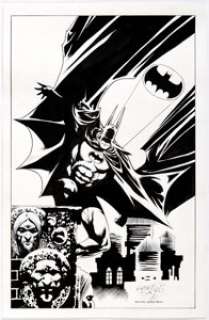 Kelley Jones and Kevin Nowlan - Batman Pin-Up Original Art (2018).... | Heritage