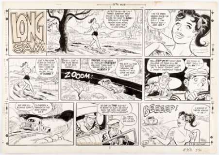 Bob Lubbers Long Sam Sunday Comic Strip Original Art Comic Strip dated 2-26-61 (United Feature Syndicate, 1961).... | Heritage