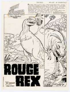 Fred Himes Valley of the Dinosaurs #4 Complete 11-Page Story "Rouge Rex" Original Art (Charlton, 1975).... (Total: 11 Original Art) | Heritage
