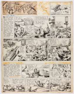 Hal Forrest Tailspin Tommy Sunday Comic Strip #424 Original Art dated 11-28-37 (Bell Syndicate, 1937).... | Heritage