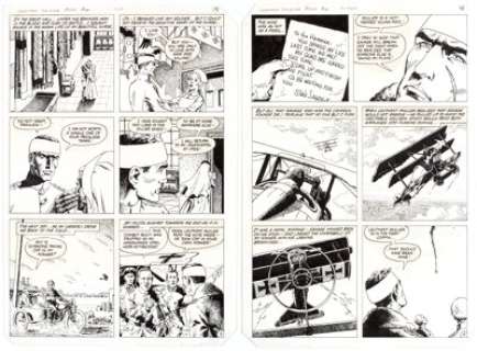 John Severin Unknown Soldier #286 "Enemy Ace/Balloon Buster" Story Pages 3-4 Original Art Group of 2 (DC Comics, 1... (Total: 2 Original Art) | Heritage