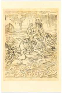 Frank Brunner Howard the Duck #1 Splash Page 1 Preliminary Original Art (Marvel, 1976).... | Heritage