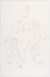  - Clayton Henry - Wolverine, Gambit, and Rogue Illustration Original Art (2006)....
