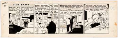 Chester Gould Dick Tracy Daily Comic Strip Original Art dated 9-3-45 (Chicago Tribune, 1945).... | Heritage