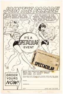 Harry Lucey Archie Giant Series Magazine House Advertisement ’Betty and Veronica Spectacular" Original Art (Archie... | Heritage