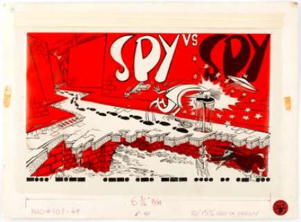 Antonio Prohias MAD Magazine #107 Spy vs. Spy Title Page Original Art (EC, 1970).... | Heritage