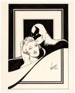 Marshall Rogers and Bill Black - Scarlet Scorpion Illustration Original Art (c. 1984)....