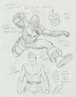 Alex Ross Kurt Busiek‘s Astro City - "Silver Agent" Preliminary Concept Illustration Original Art (Image, 1995)....