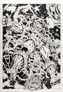 Giorgio Comolo - Galactus at the Source Wall Illustration Original Art (c. 2000s). Galactus is profoundly dwarfed - | Heritage