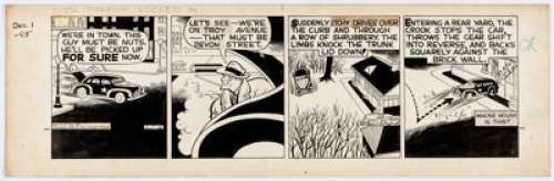 Chester Gould Dick Tracy Daily Comic Strip Original Art dated 12-01-45 (Chicago Tribune Syndicate, 1945).  - | Heritage