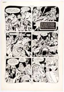 Frank Thorne 1994 "Ghita of Alizarr" Story Page 8 Original Art (Warren, 1980). Thenef unsuccessfully - | Heritage