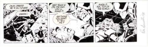 Ron Smith Judge Dredd #1813 Daily Comic Strip Original Art (Fleetway, 1991)....
