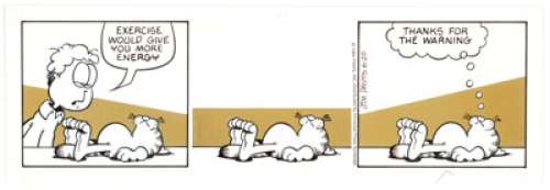 Jim Davis Garfield Daily Comic Strip Original Art dated 6-20-94 (United Feature Syndicate, 1994). Garfield and - | Heritage