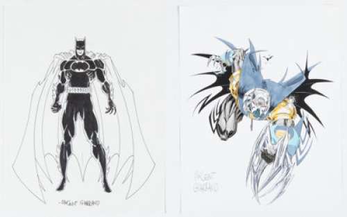 Vincent Giarrano - Batman Specialty Illustrations Original Art Group of 3 (undated). Various renditions of the -