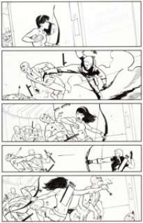 Ramón Pérez All-New Hawkeye #1 Story Page 16 Original Art (Marvel, 2015). This page features Hawkeye -
