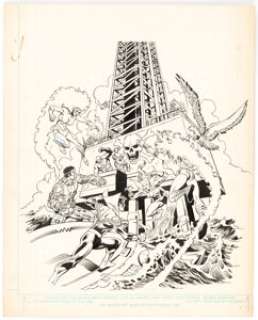 Eduardo Barreto - New Teen Titans Illustration Original Art (c. 1987). Eduardo Barreto had a long run on DC’s The - | Heritage